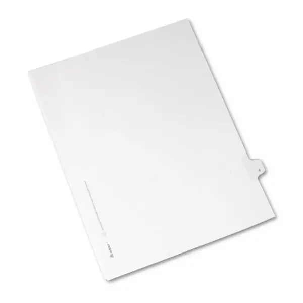 Avery Allstate-Style Legal Exhibit Side Tab Divider Title: 6 Letter White 25/Pack 82204