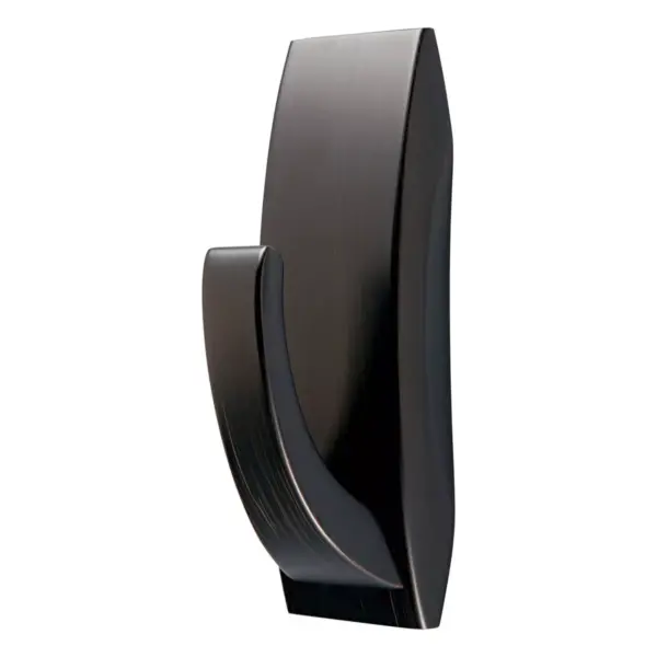 Command 1 Hook 2 Strips Large Sized Modern Reflections Metal Hook Oil Rubbed Bronze