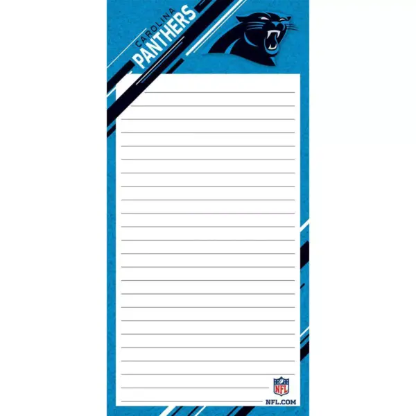 NFL Carolina Panthers 4.5"x9.25" Mini List Pad