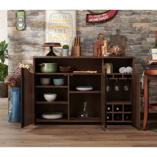 Trier Rustic Buffet Server Walnut - miBasics