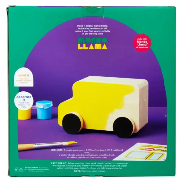 Paint-Your-Own Wooden Vehicles - Mondo Llama™