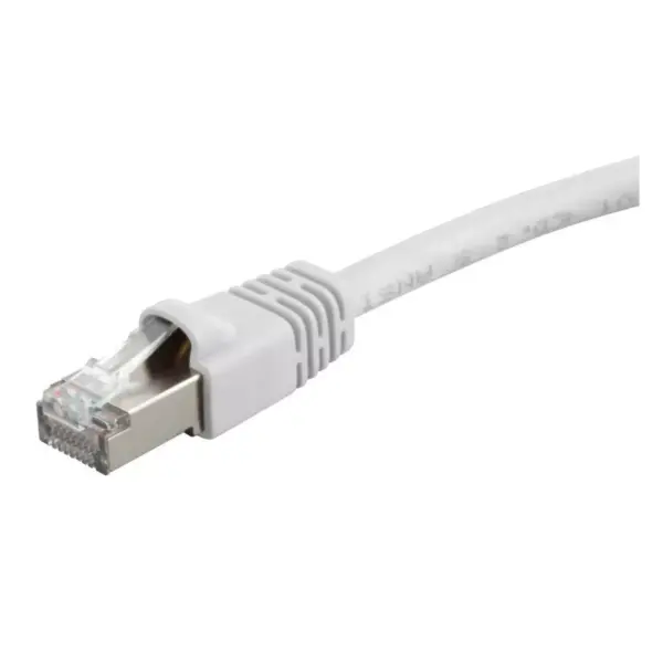 Monoprice Cat6A Ethernet Patch Cable - 14 Feet - White | Network Internet Cord - RJ45, 550Mhz, STP, Pure Bare Copper Wire, 10G, 26AWG