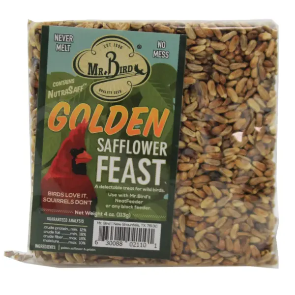 Home & Garden 4.5" 4 Small Cakes & Cage Set / 5 Bird Woodpecker Bug Nut Flaming Mr Bird  -  Bird And Wildlife Food