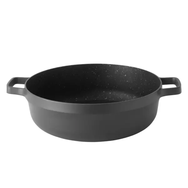 BergHOFF GEM 11"  Non-Stick Covered Two-Handle Saute Pan 4.9 Qt, Black