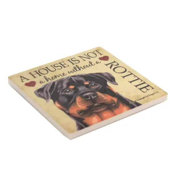 Animal 4.0" Rottweiler- Home Cork Back Coaster Easel Sjt Enterprises  -  Coasters