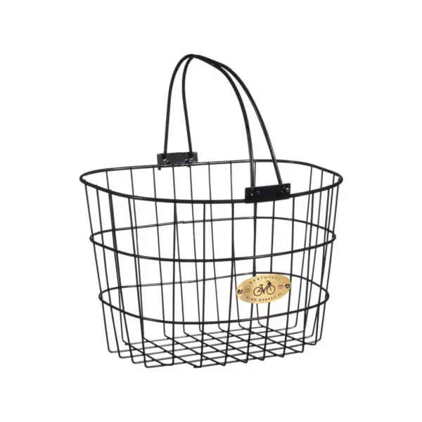 Nantucket Bike Basket Co. Surfside Adult Wire D Handlebar Basket: Black Dimensions: 13.25 x 10 x 9"