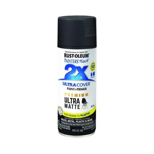 Rust-Oleum Ultra Cover 2X Matte Spray Black