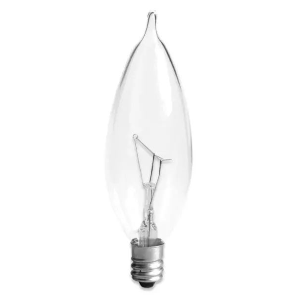 General Electric 4pk 25W CAC Long Life Incandescent Chandelier Light Bulb White