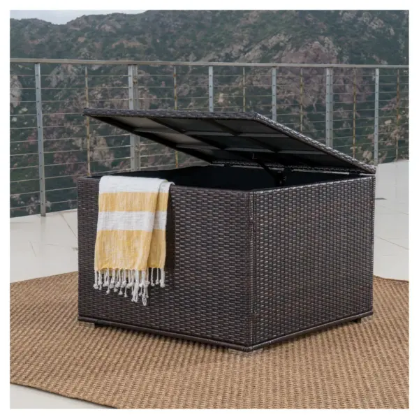 Santa Rosa Wicker Storage Box - Multibrown - Christopher Knight Home