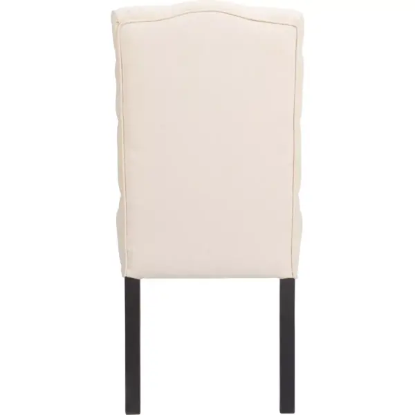 Set of 2 Provence Tufted Dining Chairs Beige - Finch