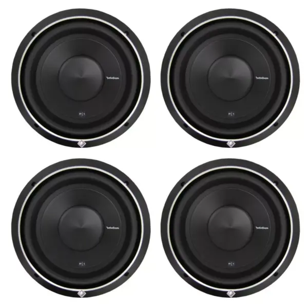 Rockford Fosgate P1S4-12 12-inch 500 Watt 4-Ohm Car Audio Subwoofer Sub P1S412 (4 Pack)