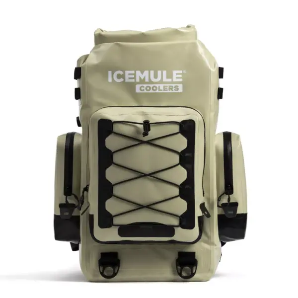 IceMule 1500-Sand Boss Foldable Portable Soft Sided Roll Top 30 Liter 24 Can Lightweight Insulated Waterproof Leak Proof Backpack Cooler Bag