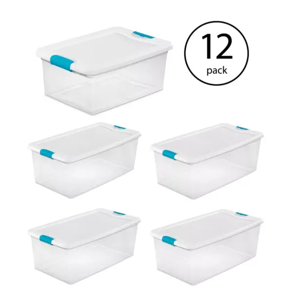 Sterilite 15Qt Latching Storage Box 12-Pack & 106Qt Latching Storage Box 4-Pack