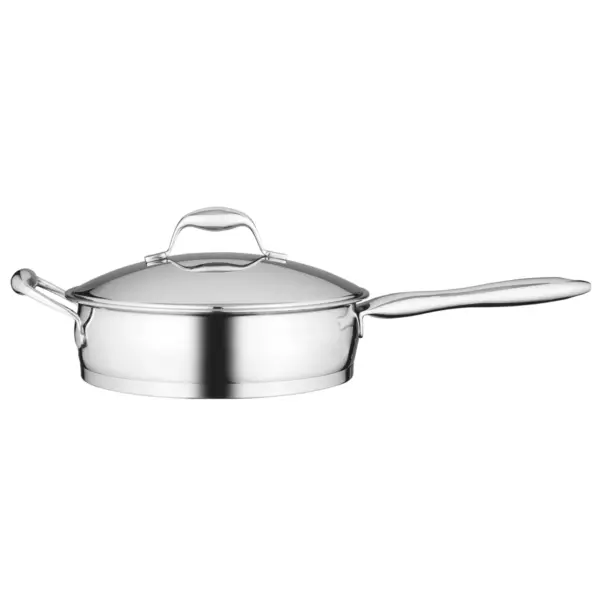 BergHOFF Essentials 9.5" 18/10 SS Covered Deep Skillet 2.6 Qt, Zeno