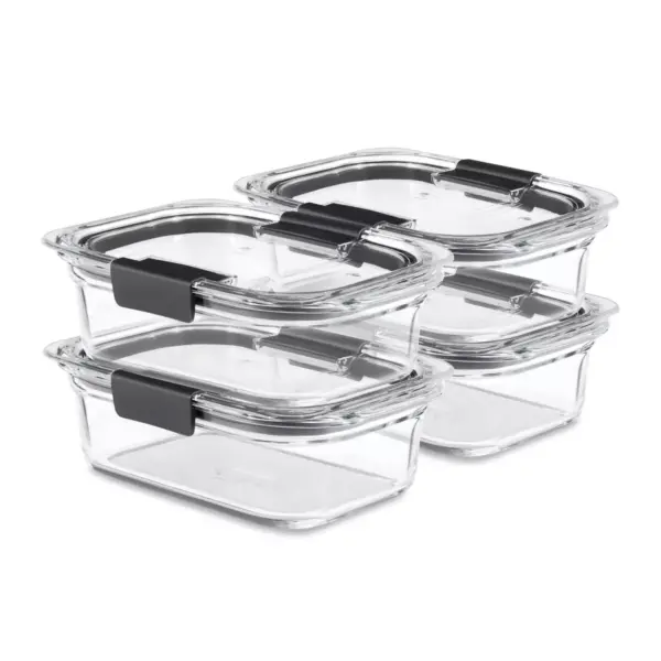 Rubbermaid 8pc Brilliance Glass Food Storage Container Set