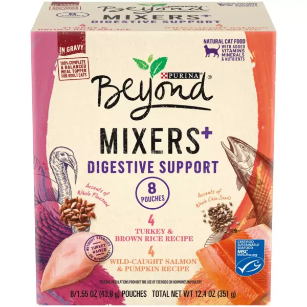 Purina Beyond Mixers Digestive Support Poultry & Fish In Gravy Wet Cat Food - 1.55oz/8ct Variety Pack