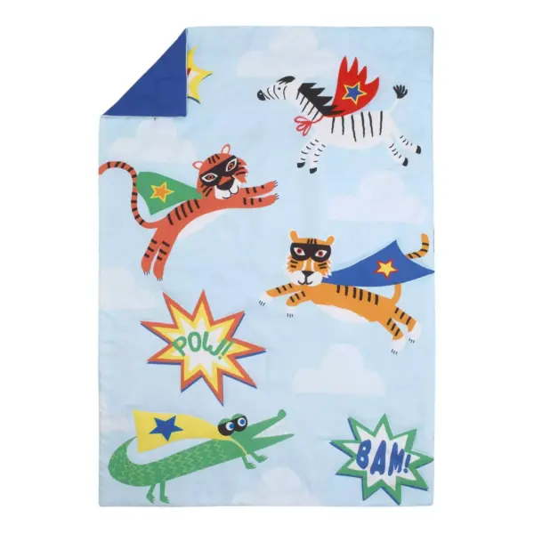 4pc Toddler Everything Kids' Super Hero Caped Wild Animals Bed Set