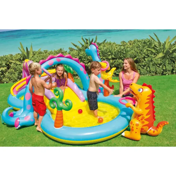 Intex 11' x 7.5' x 44" Play Center Kiddie Pool & 120V Electric Air Pump