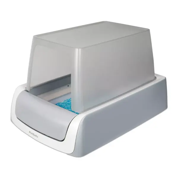 PetSafe ScoopFree Self-Cleaning Crystal Cat Litter Box - White