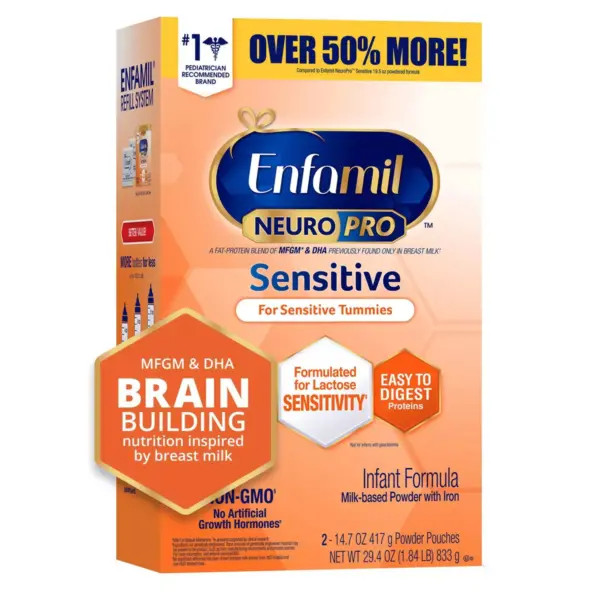 Enfamil NeuroPro Sensitive Infant Formula with Iron Powder - 2ct/14.7oz Each