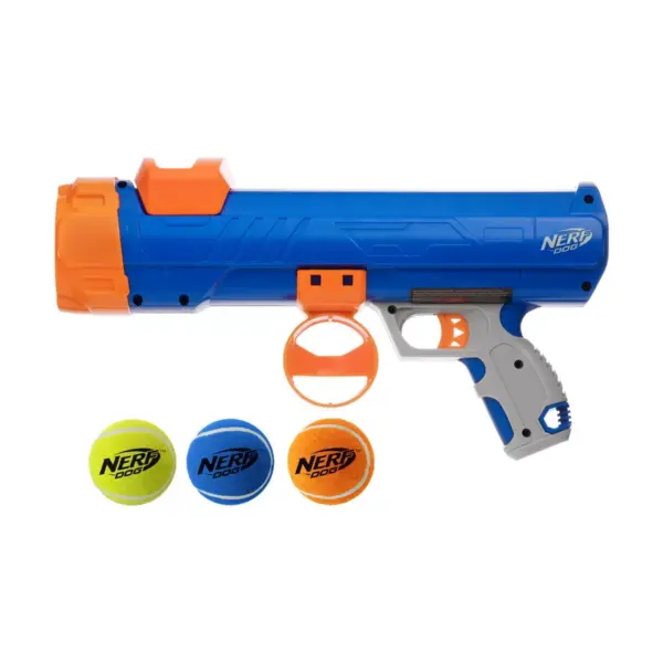 NERF 12" Blaster & 2" Squeak Balls Dog Toys