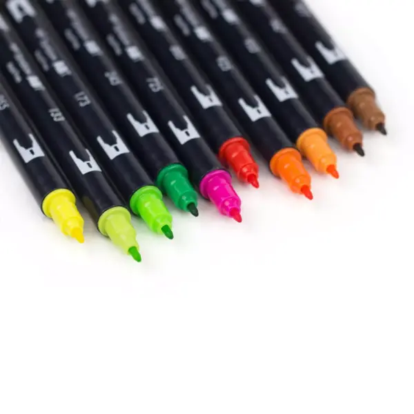 Tombow 10ct Dual Brush Pen Art Markers - Citrus