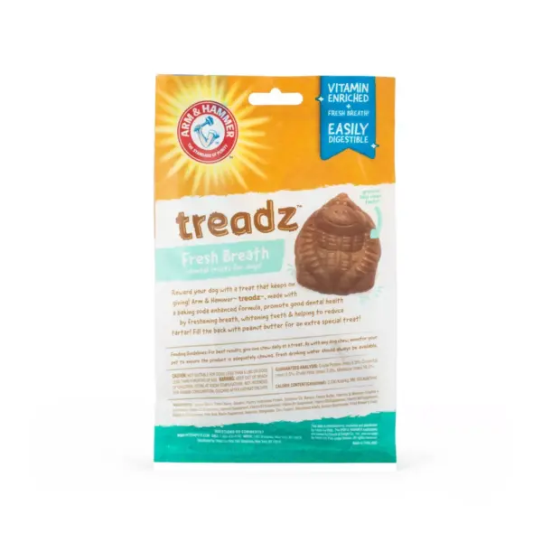 Arm & Hammer Treadz Peanut Butter Flavor Dental Dog Treats - 6ct