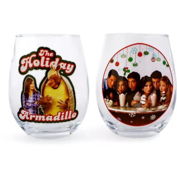 Friends Holiday 20oz Stemless Glass 2-Pack