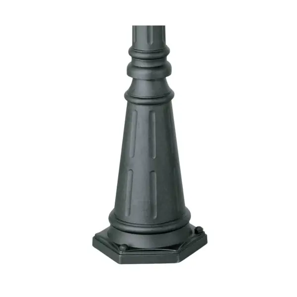 John Timberland Outdoor Post and Cap Base Black Iron Pole 76 3/4" for Exterior House Porch Yard