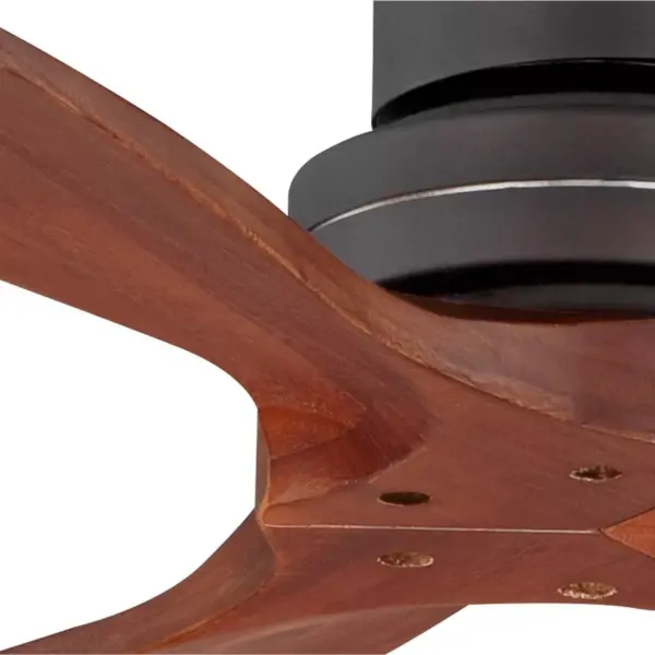 52" Casa Vieja Modern Outdoor Ceiling Fan with Remote Solid Wood Delta-Wing Oil Rubbed Bronze Damp Rated for Kitchen Patio