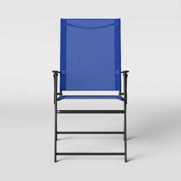 Sling Folding Patio Accent Chair - Blue - Room Essentials™