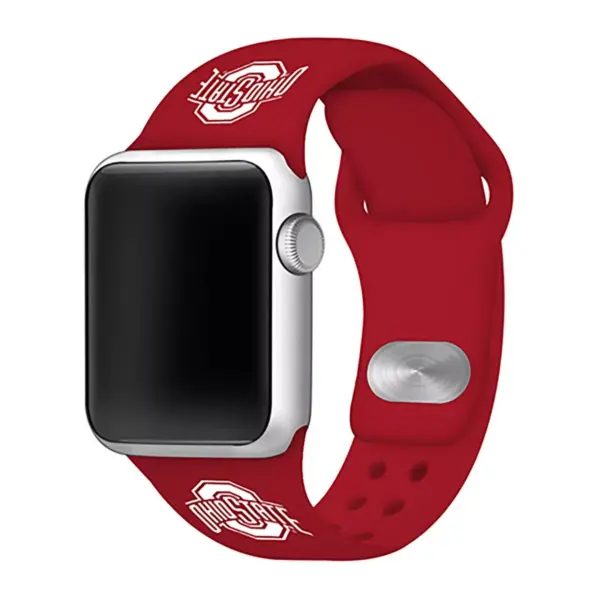 NCAA Ohio State Buckeyes Silicone Apple Watch Band 42mm - Red