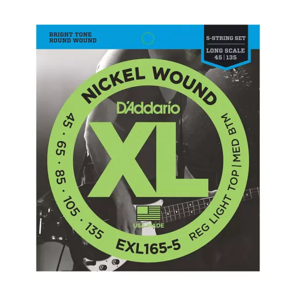 D'Addario XL165-5 - Electric 5-String Bass Guitar Strings