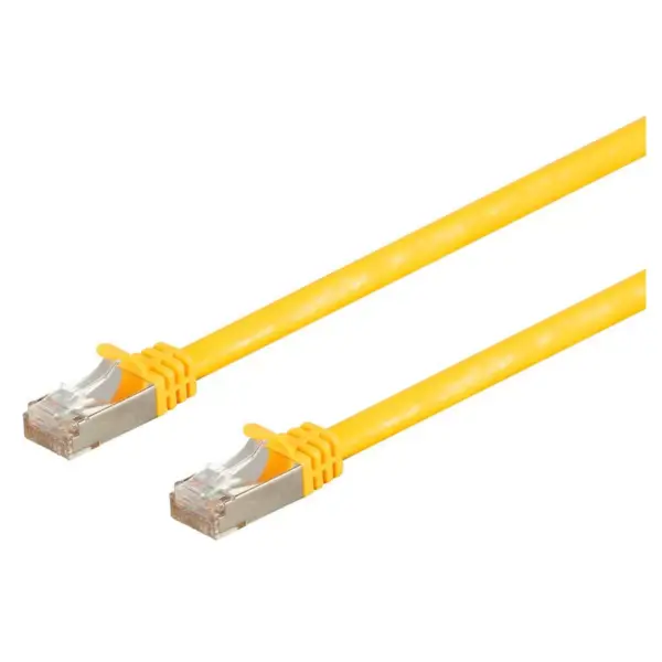 Monoprice Cat7 Ethernet Network Patch Cable - 25 feet - Yellow | 26AWG, Shielded, (S/FTP) - Entegrade Series