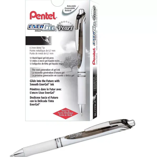 Pentel EnerGel Pearl Deluxe RTX Retractable Gel Pens Medium Point 163803