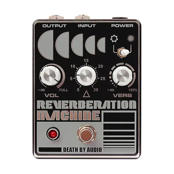 DEATH BY AUDIO Reverberation Machine Reverb Effects Pedal Silver on Black