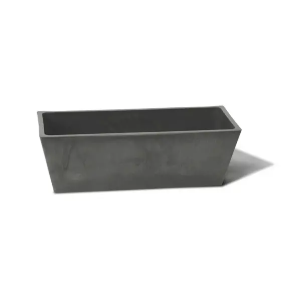 Algreen Valencia Durable Inside/Outside 20 x 7.5 x 6.5 Inches Decorative Windowsill Planter Box, Light Charcoal