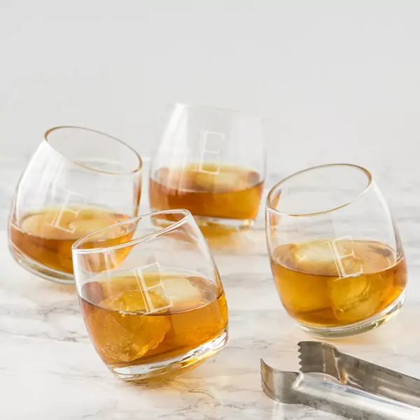 Cathy's Concepts Tipsy Whiskey Glasses 7oz - Set of 4