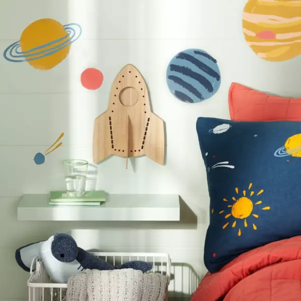 Rocket Wood Lit Wall Decor - Pillowfort™