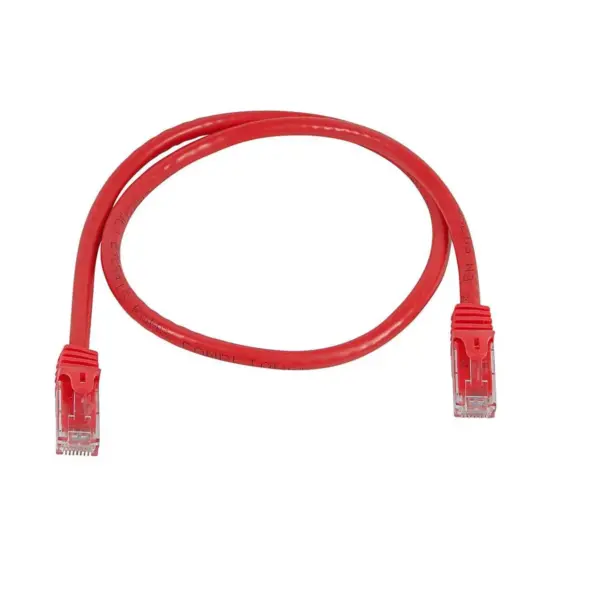 Monoprice Cat5E Ethernet Patch Cable - 1 Feet - Red | Network Internet Cord - Snagless RJ45, Stranded, 350Mhz, Utp, Pure Bare Copper Wire, 24Awg -