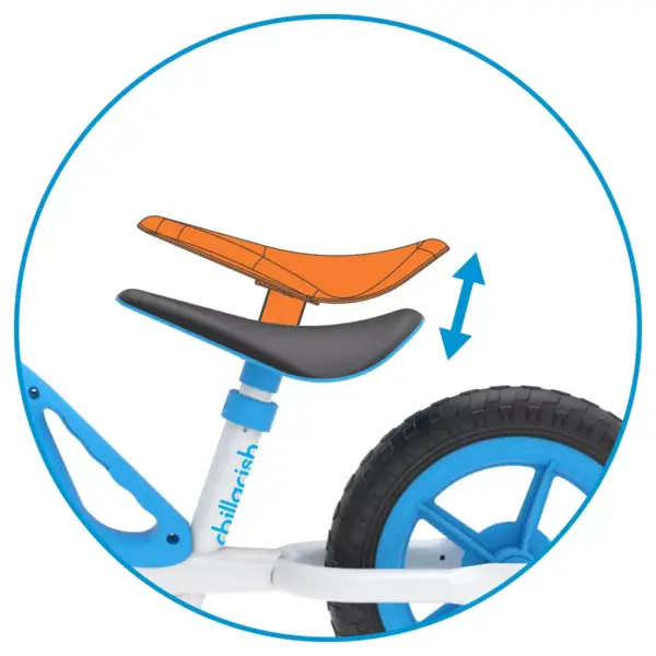 Chillafish Charlie 10" Kids' Balance Bike - Blue/White