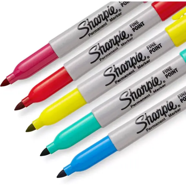 34pk Permanent Marker Fine Tip Multicolor - Sharpie