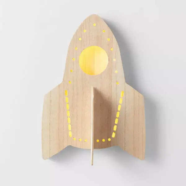 Rocket Wood Lit Wall Decor - Pillowfort™