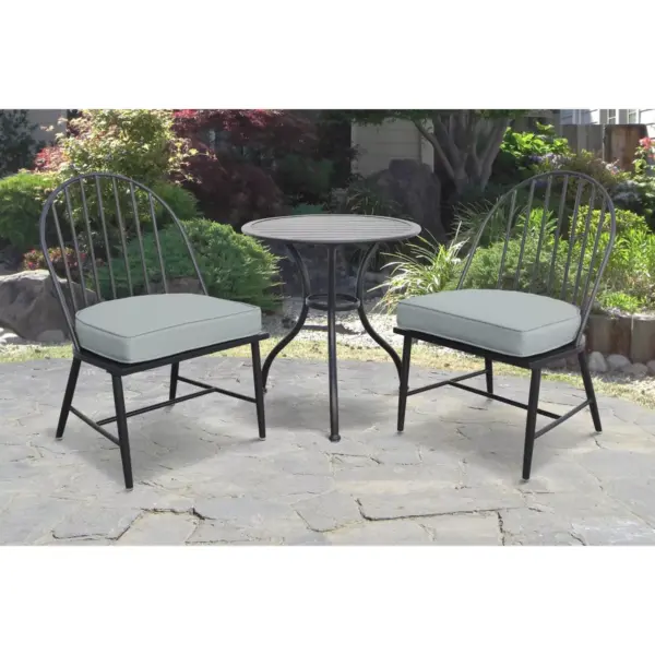 Rochelle 3pc Bistro Set - Black - Apollo Outdoor