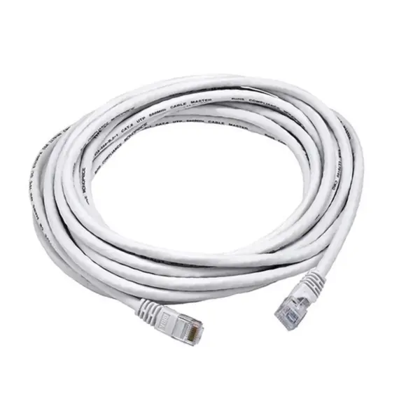 Monoprice Cat6 Ethernet Patch Cable - 20 Feet - White | Network Internet Cord - RJ45, Stranded, 550Mhz, UTP, Pure Bare Copper Wire, 24AWG