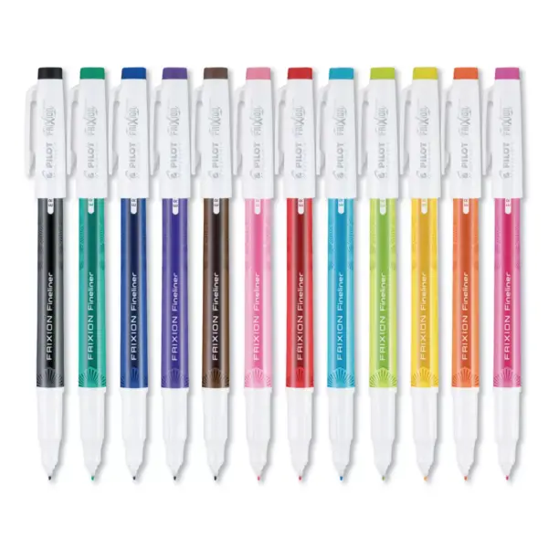 Pilot FriXion Erasable Stick Marker Pen, 0.6 mm, Assorted Ink/Barrel, 72/Tub 12317