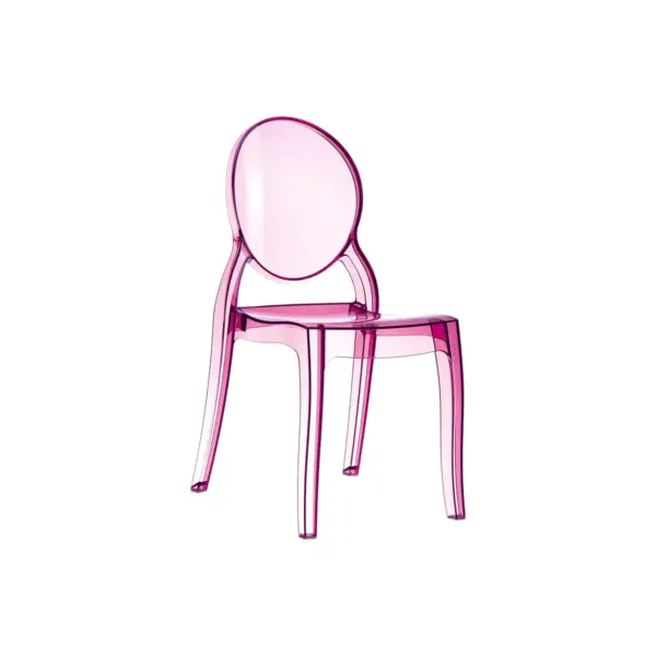 Elizabeth Polycarbonate Patio Dining Chair in Pink - Set of 2 - Compamia