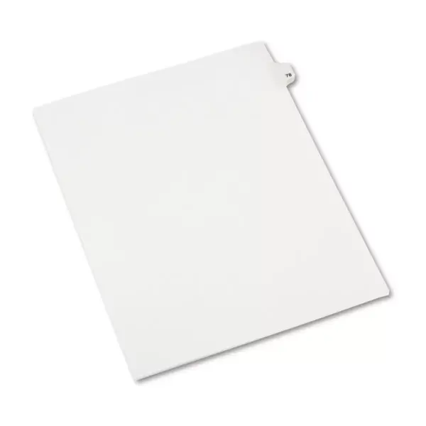 Avery-Style Legal Exhibit Side Tab Divider Title: 78 Letter White 25/Pack 01078