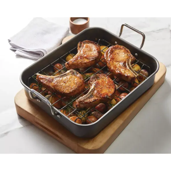 Rachael Ray 16" x 13" Roaster with Dual-Height Rack