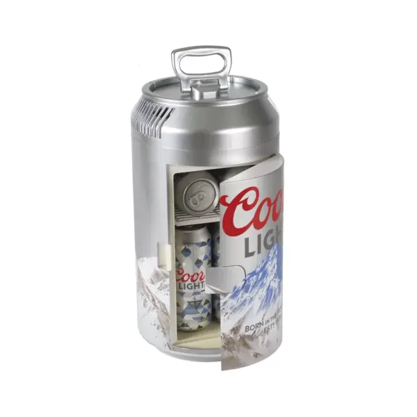 Koolatron CL06 Official Coors Light Design 8 Can AC/DC Electric Mini Cooler with Removable Shelf